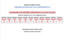 Calendário das Sessões Ordinárias do ano de 2023.