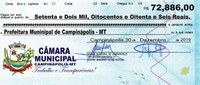 Câmara municipal de Campinápolis devolve dinheiro ao Executivo Municipal  